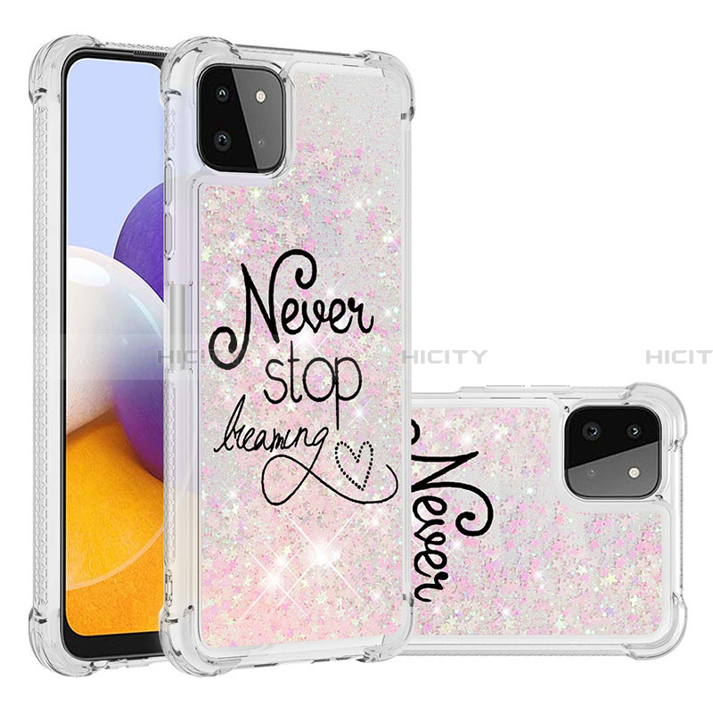 Coque Silicone Housse Etui Gel Bling-Bling S03 pour Samsung Galaxy A22 5G Plus