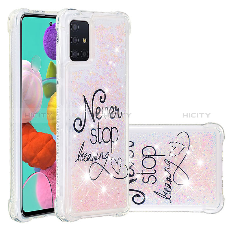 Coque Silicone Housse Etui Gel Bling-Bling S03 pour Samsung Galaxy A51 4G Mixte Plus