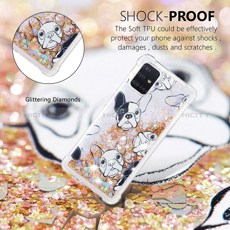 Coque Silicone Housse Etui Gel Bling-Bling S03 pour Samsung Galaxy A51 5G Plus