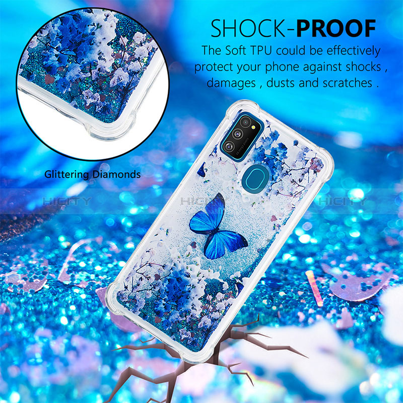 Coque Silicone Housse Etui Gel Bling-Bling S03 pour Samsung Galaxy M21 Plus