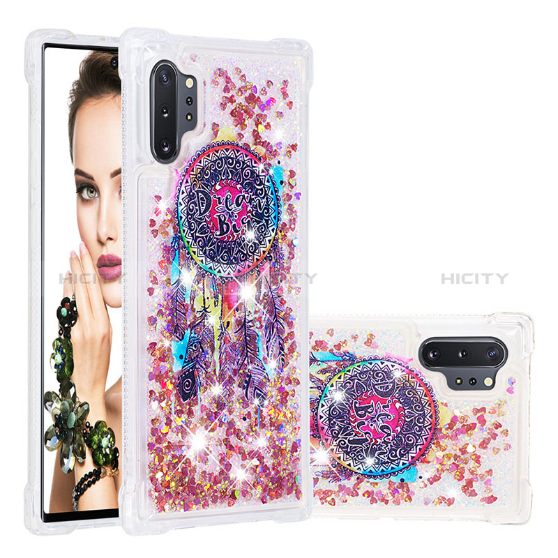 Coque Silicone Housse Etui Gel Bling-Bling S03 pour Samsung Galaxy Note 10 Plus 5G Rouge Plus