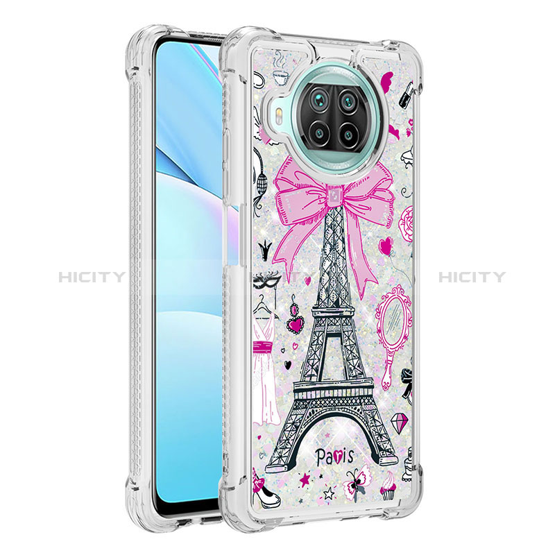 Coque Silicone Housse Etui Gel Bling-Bling S03 pour Xiaomi Mi 10i 5G Rose Plus