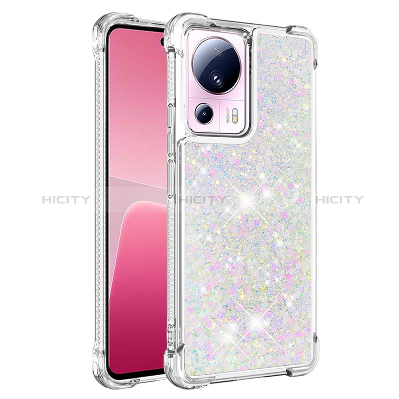 Coque Silicone Housse Etui Gel Bling-Bling S03 pour Xiaomi Mi 12 Lite NE 5G Argent Plus