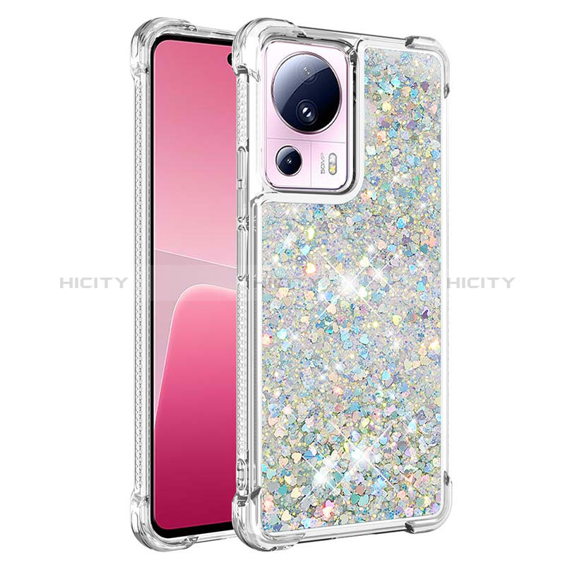 Coque Silicone Housse Etui Gel Bling-Bling S03 pour Xiaomi Mi 13 Lite 5G Bleu Ciel Plus