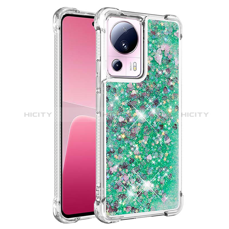 Coque Silicone Housse Etui Gel Bling-Bling S03 pour Xiaomi Mi 13 Lite 5G Vert Plus