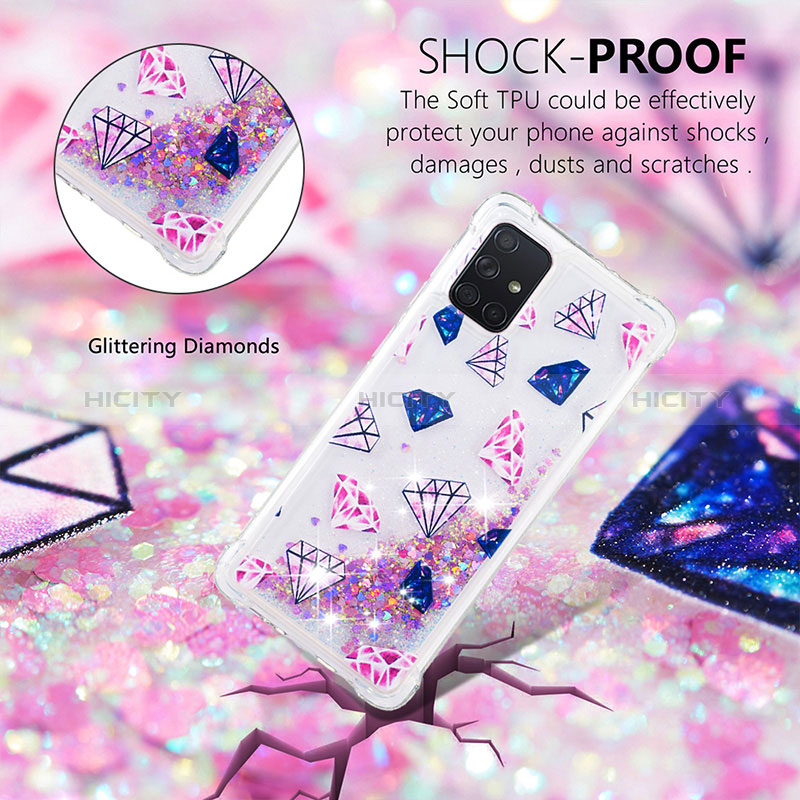 Coque Silicone Housse Etui Gel Bling-Bling S04 pour Samsung Galaxy A71 4G A715 Plus
