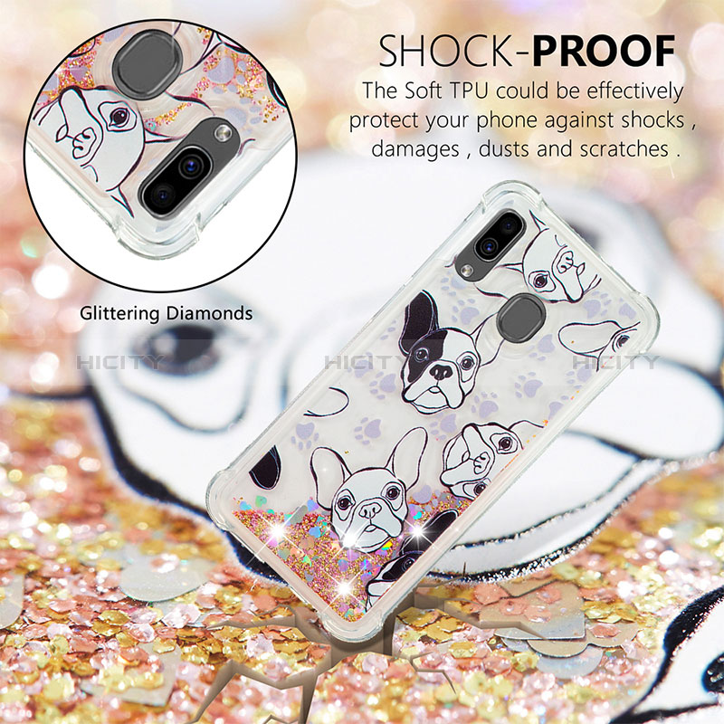 Coque Silicone Housse Etui Gel Bling-Bling S04 pour Samsung Galaxy M10S Plus