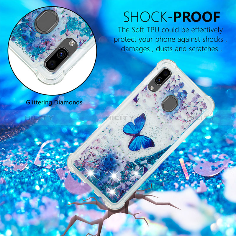 Coque Silicone Housse Etui Gel Bling-Bling S05 pour Samsung Galaxy A20 Plus