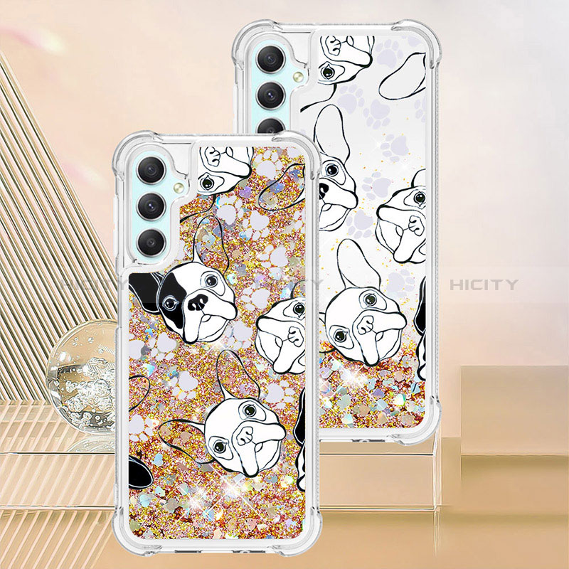 Coque Silicone Housse Etui Gel Bling-Bling YB1 pour Samsung Galaxy A24 4G Or Plus