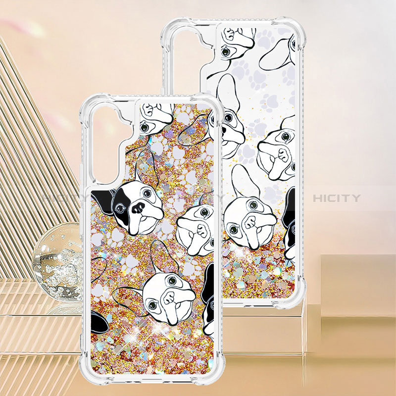 Coque Silicone Housse Etui Gel Bling-Bling YB1 pour Samsung Galaxy A34 5G Or Plus