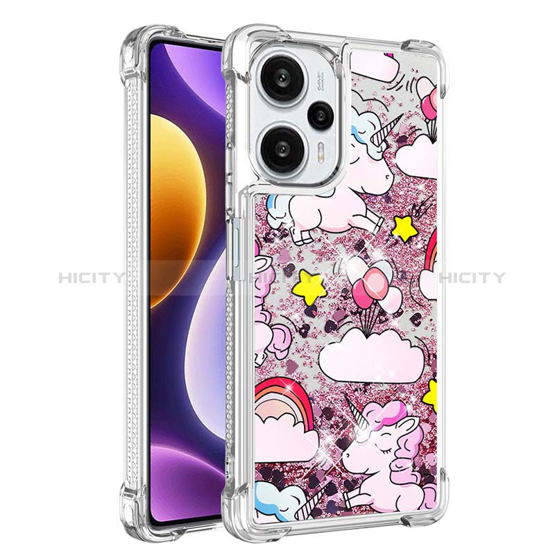 Coque Silicone Housse Etui Gel Bling-Bling YB1 pour Xiaomi Poco F5 5G Violet Clair Plus