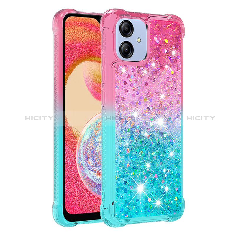 Coque Silicone Housse Etui Gel Bling-Bling YB2 pour Samsung Galaxy A04 4G Rose Plus