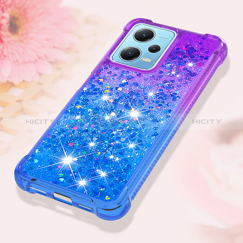 Coque Silicone Housse Etui Gel Bling-Bling YB2 pour Xiaomi Redmi Note 12 5G Violet Plus