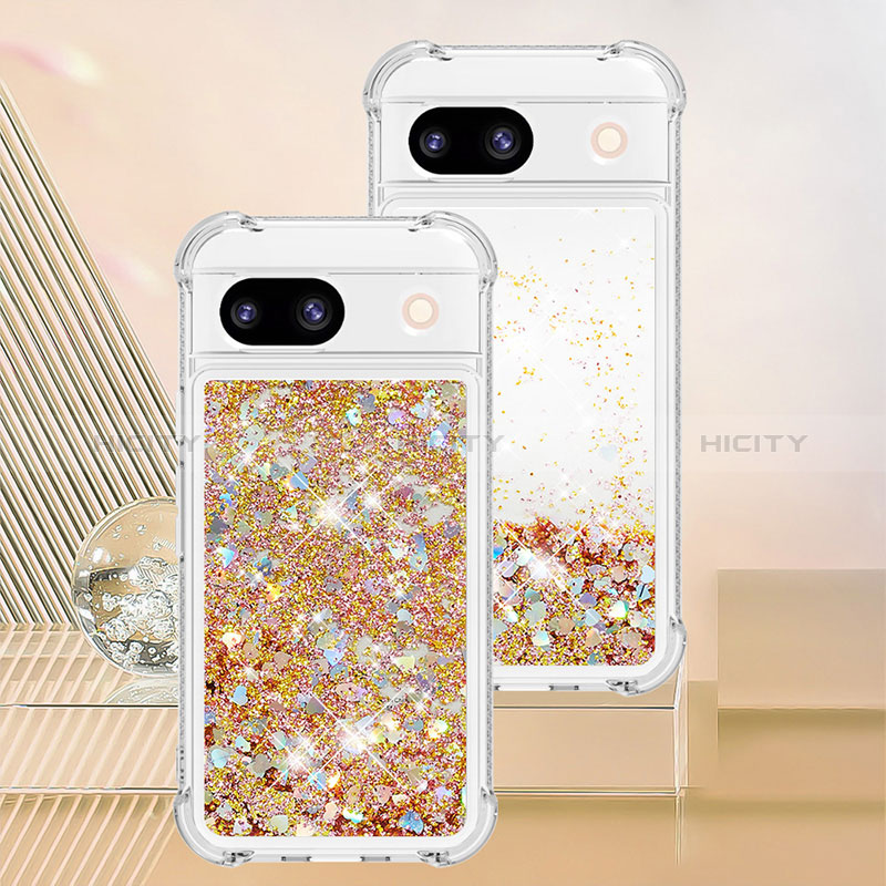 Coque Silicone Housse Etui Gel Bling-Bling YB3 pour Google Pixel 8a 5G Or Plus