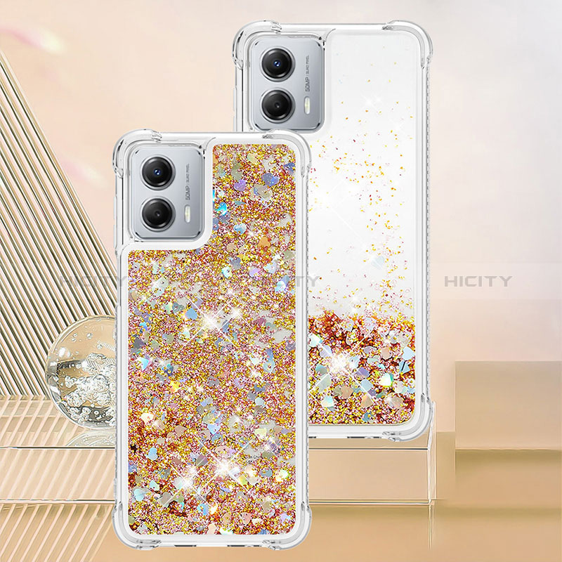 Coque Silicone Housse Etui Gel Bling-Bling YB3 pour Motorola Moto G 5G (2023) Or Plus