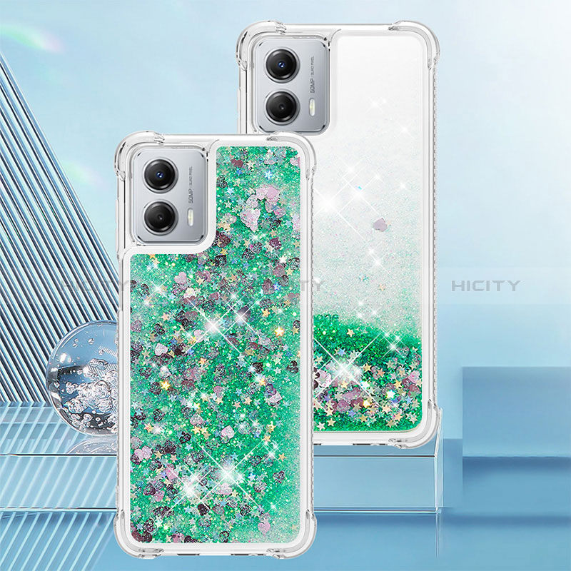 Coque Silicone Housse Etui Gel Bling-Bling YB3 pour Motorola Moto G 5G (2023) Vert Plus