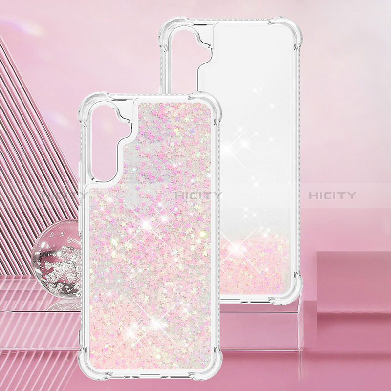 Coque Silicone Housse Etui Gel Bling-Bling YB3 pour Samsung Galaxy A34 5G Rose Plus