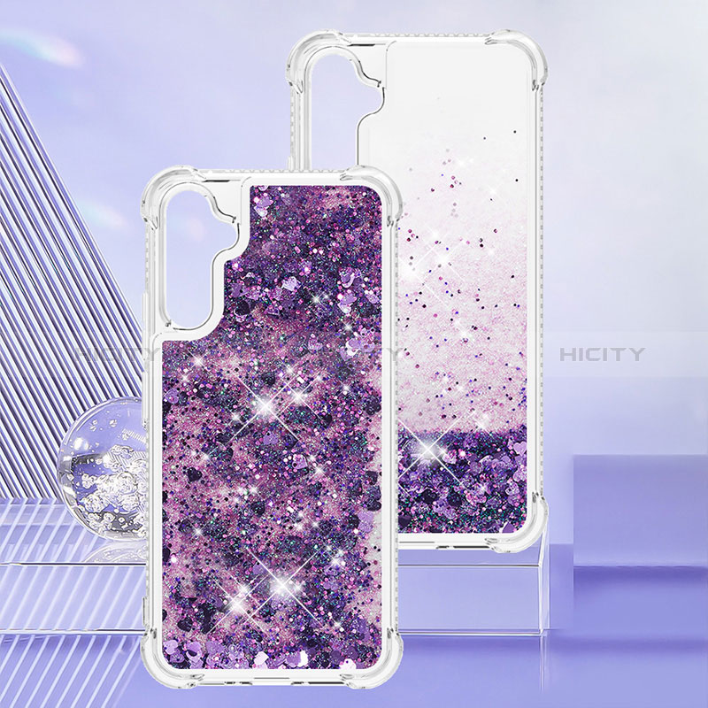 Coque Silicone Housse Etui Gel Bling-Bling YB3 pour Samsung Galaxy A34 5G Violet Plus