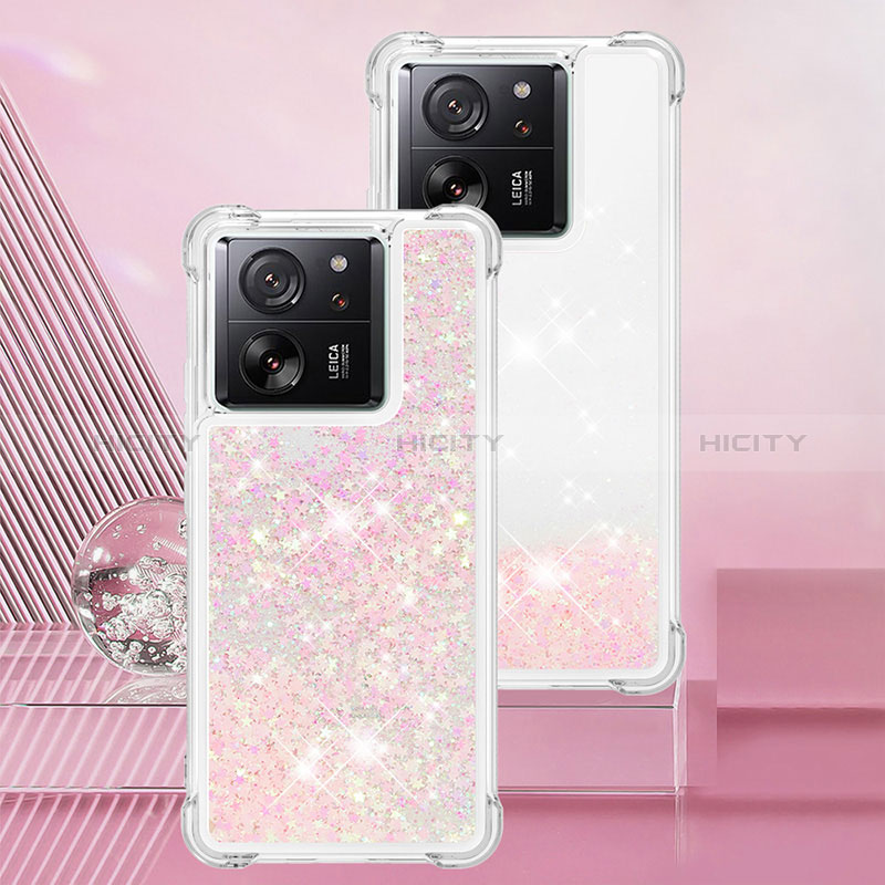 Coque Silicone Housse Etui Gel Bling-Bling YB3 pour Xiaomi Mi 13T 5G Rose Plus