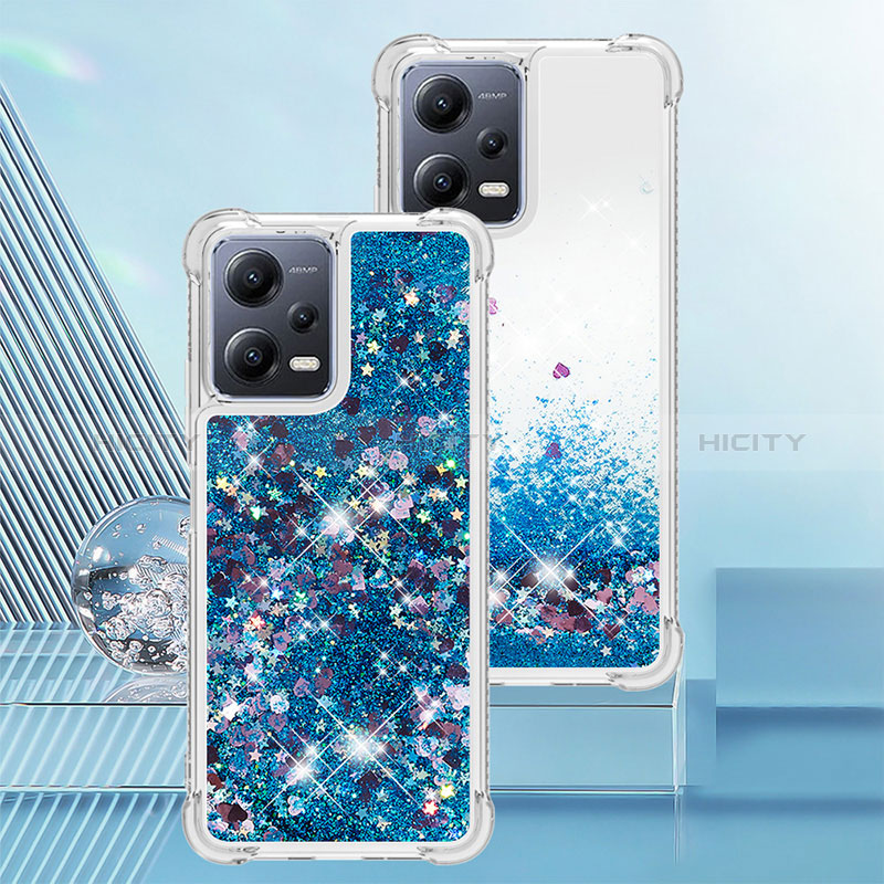 Coque Silicone Housse Etui Gel Bling-Bling YB3 pour Xiaomi Redmi Note 12 Pro 5G Bleu Plus