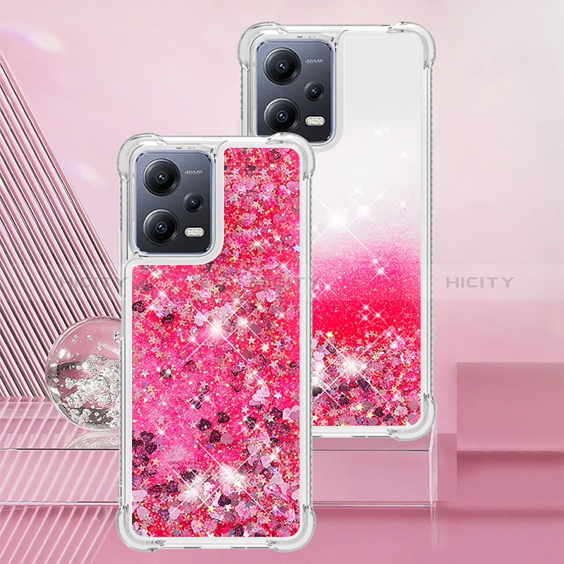 Coque Silicone Housse Etui Gel Bling-Bling YB3 pour Xiaomi Redmi Note 12 Pro 5G Rose Rouge Plus