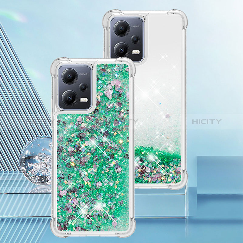 Coque Silicone Housse Etui Gel Bling-Bling YB3 pour Xiaomi Redmi Note 12 Pro 5G Vert Plus