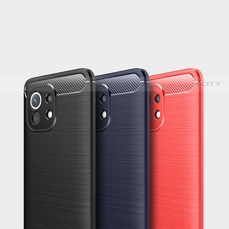 Coque Silicone Housse Etui Gel Line C01 pour Xiaomi Mi 11 Lite 5G NE Plus