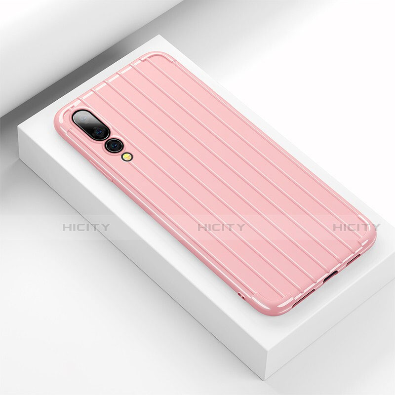 Coque Silicone Housse Etui Gel Line C02 pour Huawei P20 Pro Plus