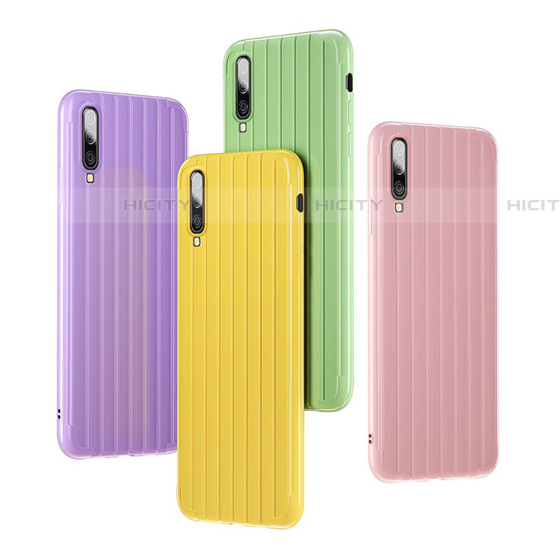 Coque Silicone Housse Etui Gel Line C03 pour Samsung Galaxy A90 5G Plus