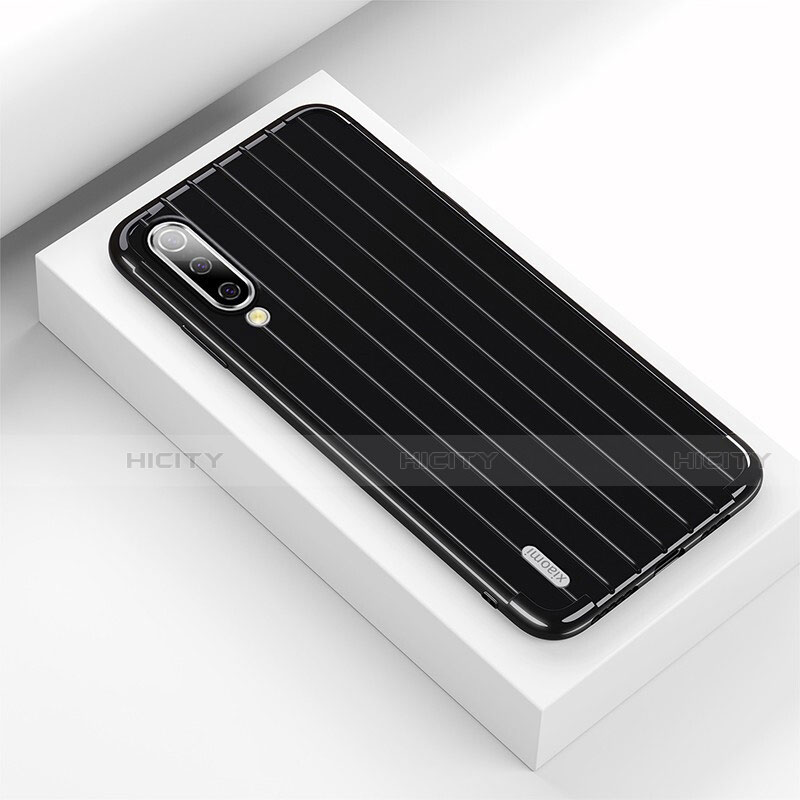 Coque Silicone Housse Etui Gel Line C03 pour Xiaomi Mi A3 Noir Plus