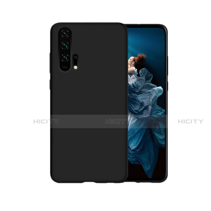 Coque Silicone Housse Etui Gel Line C07 pour Huawei Honor 20 Pro Noir Plus