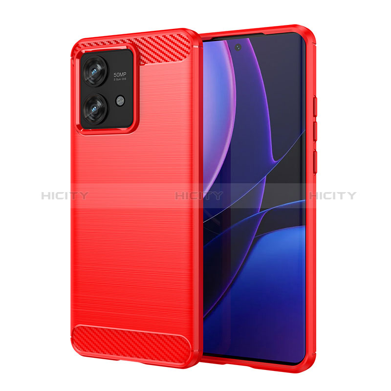 Coque Silicone Housse Etui Gel Line MF1 pour Motorola Moto Edge 40 Neo 5G Rouge Plus