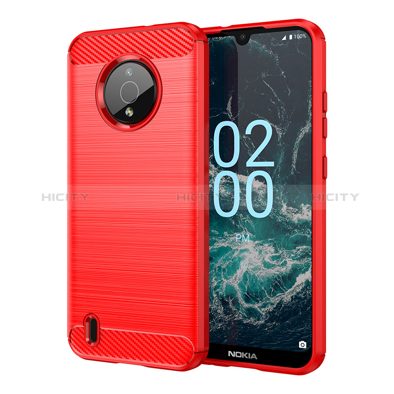 Coque Silicone Housse Etui Gel Line MF1 pour Nokia C200 Rouge Plus