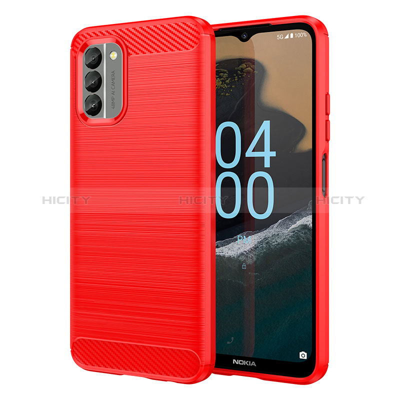 Coque Silicone Housse Etui Gel Line MF1 pour Nokia G400 5G Rouge Plus