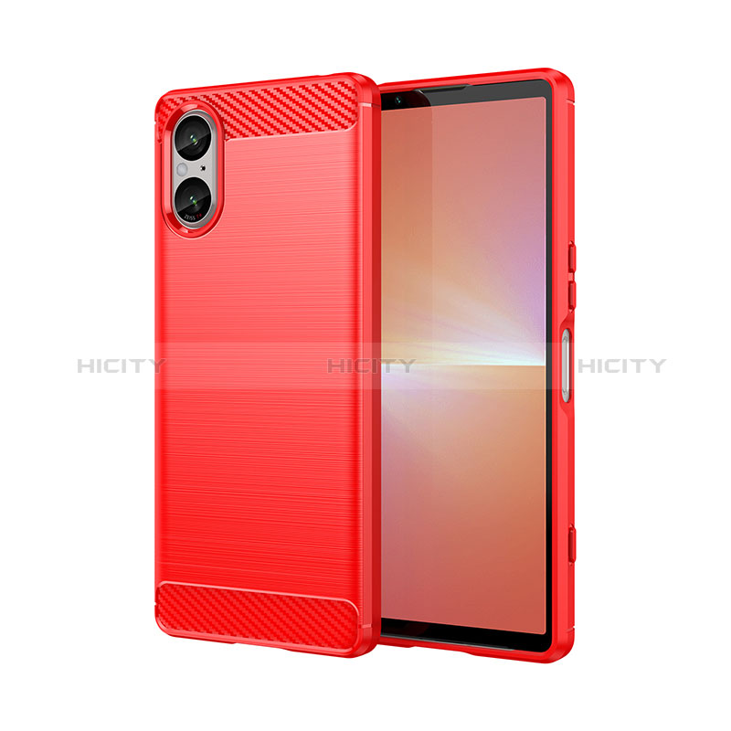 Coque Silicone Housse Etui Gel Line MF1 pour Sony Xperia 5 V Rouge Plus