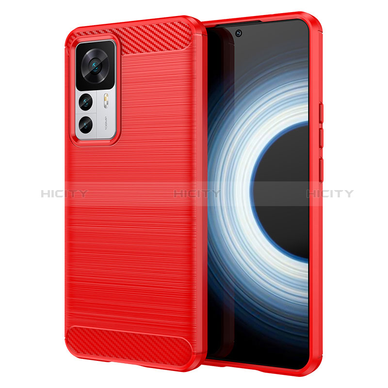 Coque Silicone Housse Etui Gel Line MF1 pour Xiaomi Mi 12T 5G Rouge Plus