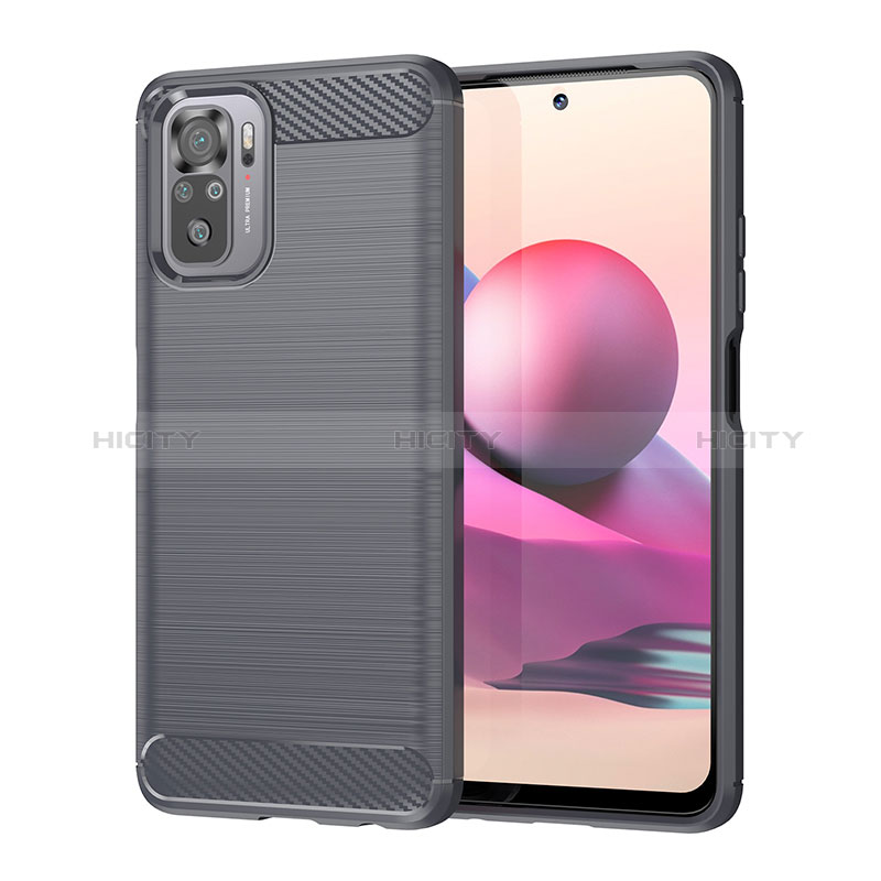 Coque Silicone Housse Etui Gel Line MF1 pour Xiaomi Poco M5S Gris Plus