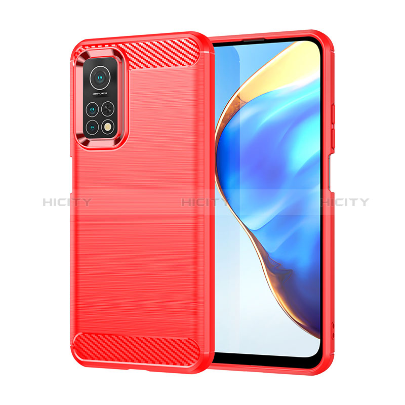 Coque Silicone Housse Etui Gel Line MF1 pour Xiaomi Redmi K30S 5G Rouge Plus