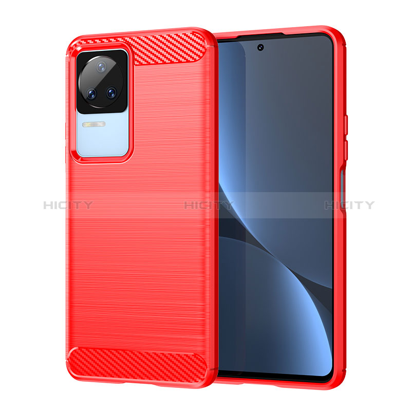 Coque Silicone Housse Etui Gel Line MF1 pour Xiaomi Redmi K60E 5G Rouge Plus