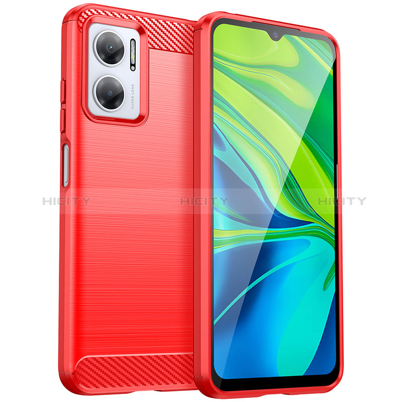 Coque Silicone Housse Etui Gel Line MF1 pour Xiaomi Redmi Note 11E 5G Rouge Plus