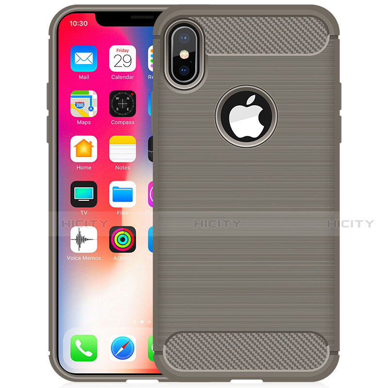 Coque Silicone Housse Etui Gel Line pour Apple iPhone X Plus