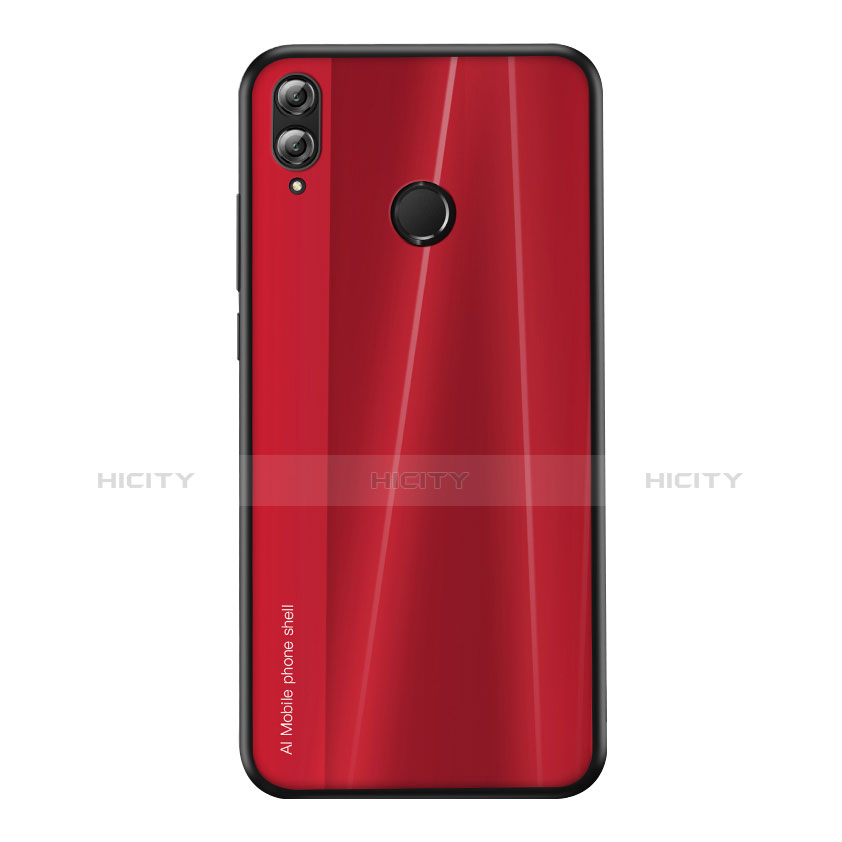 Coque Silicone Housse Etui Gel Line pour Huawei Honor 8X Rouge Plus