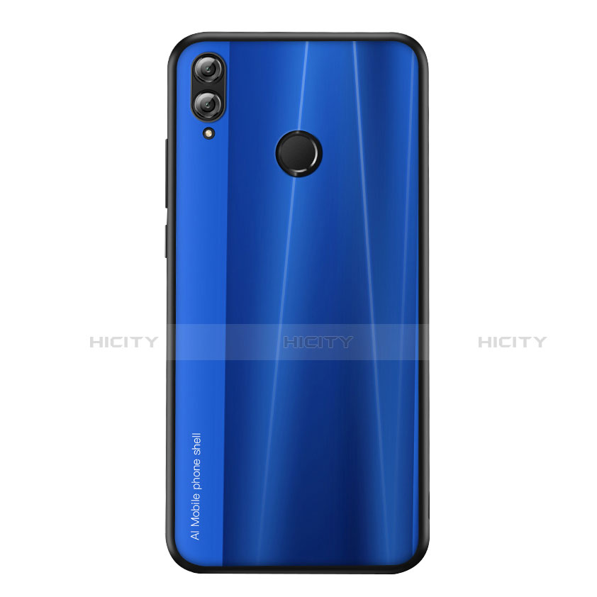 Coque Silicone Housse Etui Gel Line pour Huawei Honor V10 Lite Bleu Plus