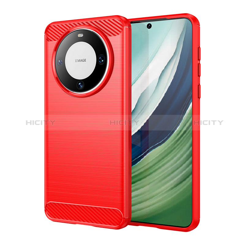 Coque Silicone Housse Etui Gel Line pour Huawei Mate 60 Rouge Plus