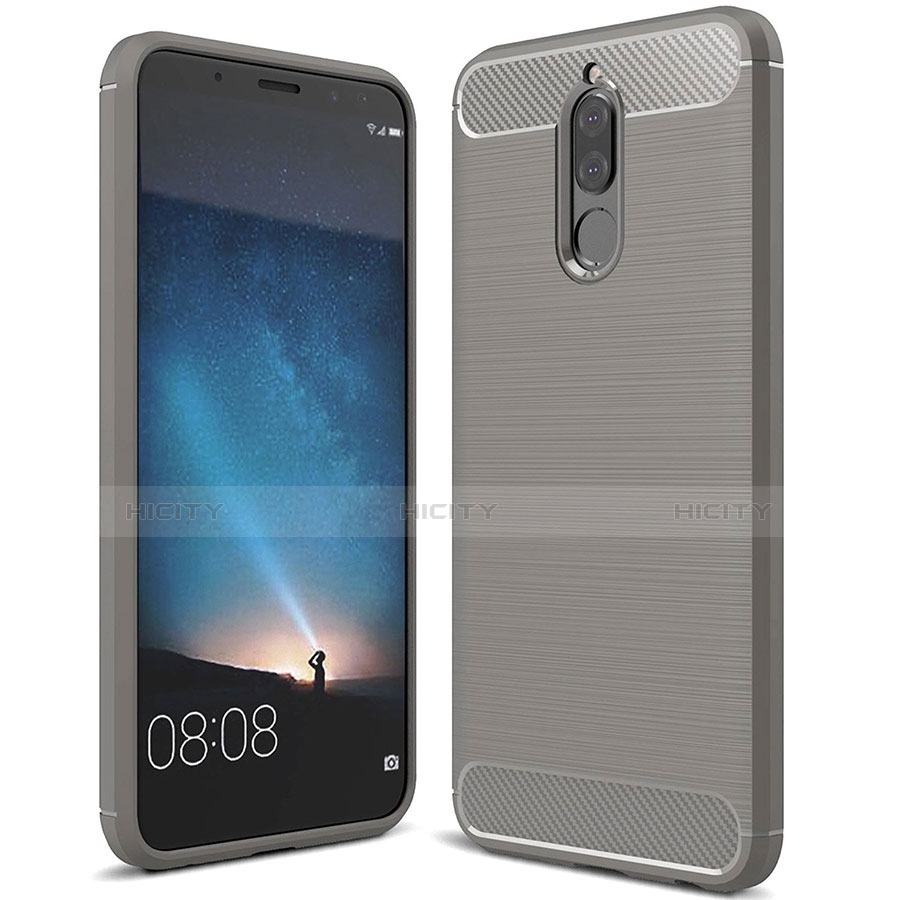 Coque Silicone Housse Etui Gel Line pour Huawei Nova 2i Gris Plus