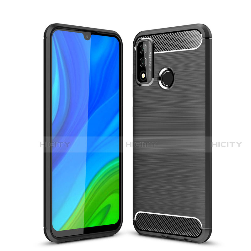 Coque Silicone Housse Etui Gel Line pour Huawei P Smart (2020) Noir Plus