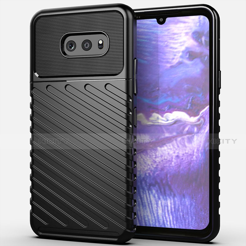 Coque Silicone Housse Etui Gel Line pour LG G8X ThinQ Noir Plus