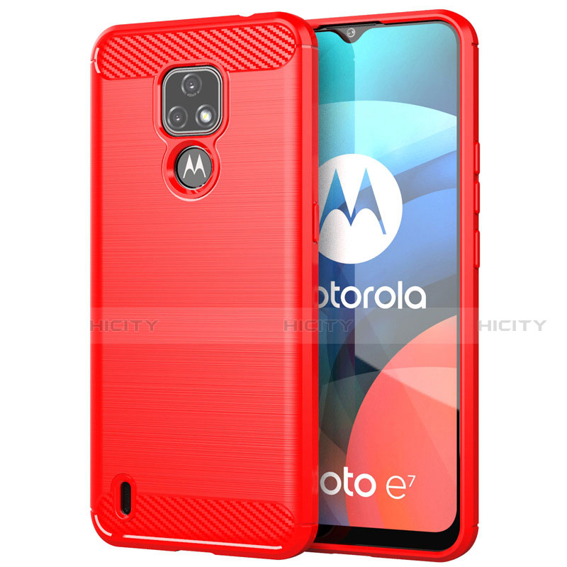 Coque Silicone Housse Etui Gel Line pour Motorola Moto E7 (2020) Plus