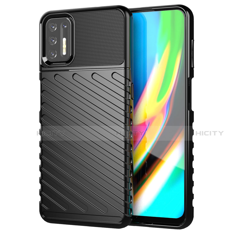 Coque Silicone Housse Etui Gel Line pour Motorola Moto G9 Plus Plus