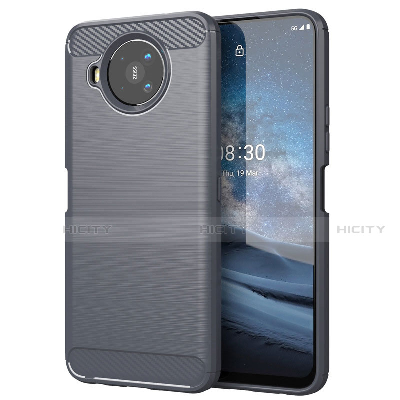 Coque Silicone Housse Etui Gel Line pour Nokia 8.3 5G Gris Plus